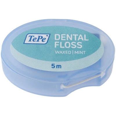 TePe Dental Floss expandujúca voskovaná zubná niť s mätovou príchuťou 5 m