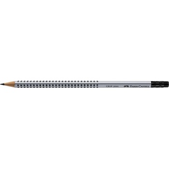 Faber-Castell Графитен молив с гума, HB, триъгълен, FABER-CASTELL "Grip 2001" 117200 (117200)