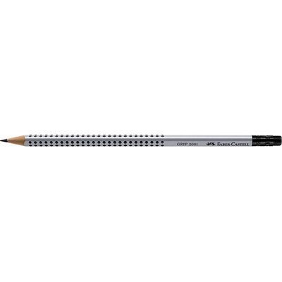 Faber-Castell Графитен молив с гума, HB, триъгълен, FABER-CASTELL "Grip 2001" 117200 (117200)