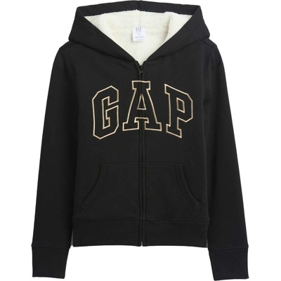GAP dětská zateplená mikina Sherpa černá