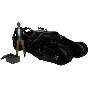 McFarlane Комплект екшън фигури McFarlane DC Comics: Batman - Lucius Fox & Tumbler (Gold Label) (MCF15193)