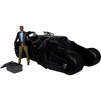 McFarlane Комплект екшън фигури McFarlane DC Comics: Batman - Lucius Fox & Tumbler (Gold Label) (MCF15193)