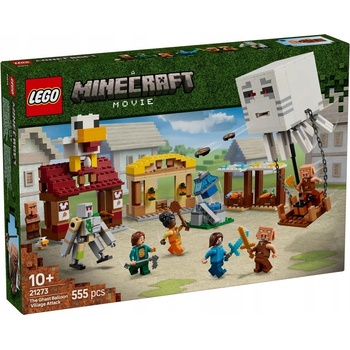 LEGO® Minecraft 21273 Balón v podobe Ghasta a útok na dedinu