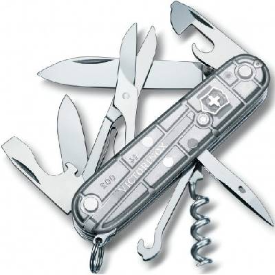 Multifunkční kapesní nůž Victorinox Climber 91 mm stříbrný transparentní