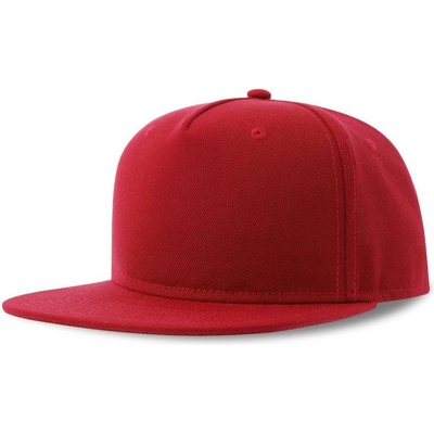 Atlantis Headwear Snap Five-S 5 panelová baseballová COT-33025600499 Červená