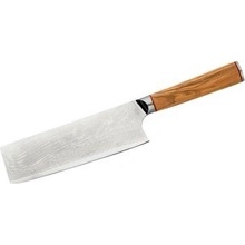 Herbertz 392140 Chai Dao kuchársky nôž 17,5 cm damašek a AUS-10V olivové drevo a G10