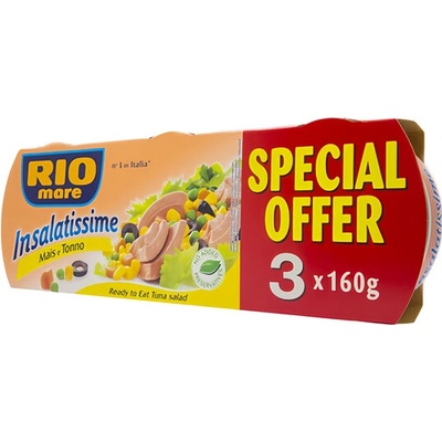 Rio Mare Insalatissime Tuniakový šalát s kukuricou 3 x 160 g
