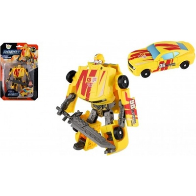 Teddies Transformer AUTO / ROBOT - 14 cm - žlutá