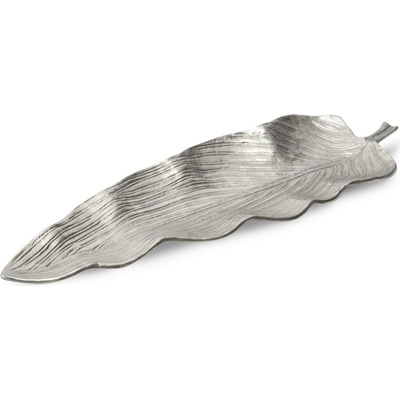 EUROFIRANY DEKORAČNÍ TALÍŘ SARA 03 45 x 16 x 3 cm STŘÍBRNÝ