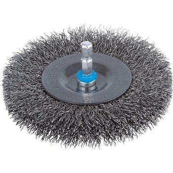 Image 1 of wolfcraft Дисковидна телена четка за бормашина от стоманена Wolfcraft - ф 100x10 mm, 1/4 inch, 0.3 мм (2102000)