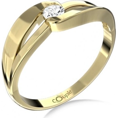 Couple prsten Rosa žluté zlato se zirkonem 6610237 0 1 – Zboží Dáma