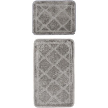 Lalee Постелка за баня Bari BAR 101, 50х120, светло сива (BAR101SIL50120/SET)