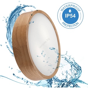 Lamkur Таванно осветително тяло за баня OAK 3xE27/15W/230V дъб Ø 37 см IP54 (LA49441)