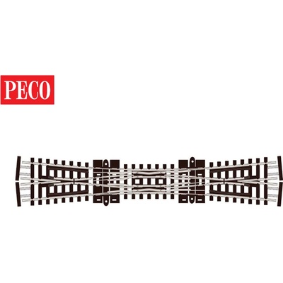 Peco N výhybka SL-E390F křižovatková plná, vodivá srdcovka CODE 55
