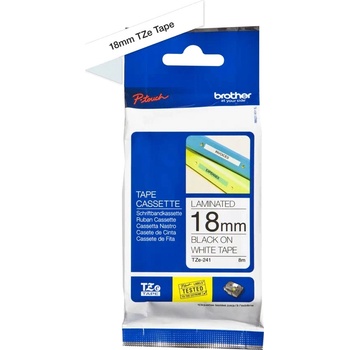 Brother Ламинирана термо-транферна лента Brother TZe-241, 18мм, 8м, бяла