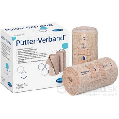 Pütter-Verband - ovínadlo elastické krátkoťažné 10 cm x 5 m 2 ks