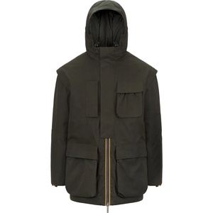 K-Way Мъжко яке парка K-Way Otto Cotton Feel Parka - Green Blackish Combo (004-7031-0211)