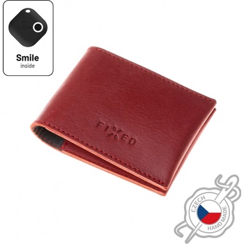 Kožená peněženka FIXED Smile Wallet se smart trackerem FIXED Smile PRO, červená FIXSM-SMMW2-RD