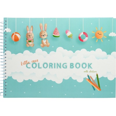 Kniha omaľovánok LITTLE ONES s nálep. 51str 75095
