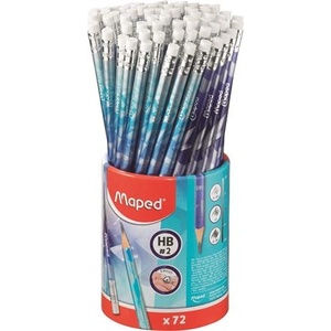 Maped Графитни моливи с гума, моливник, HB, триъгълни, MAPED "Arctic ice", 72 бр. 851827 (851827)