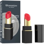 Womanizer Beauty - въздушновълнова клиторстимулираща играчка във форма на червило (черна)