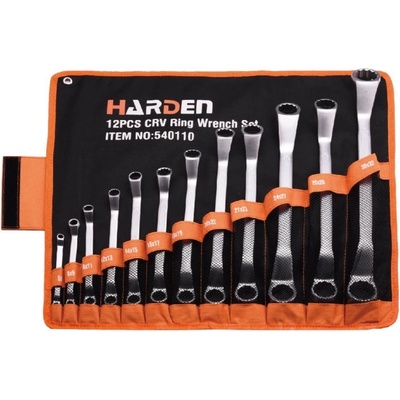 Harden Sada kľúčov očkových vyhnutých 6x7-30x32 mm 12-dielna 540110