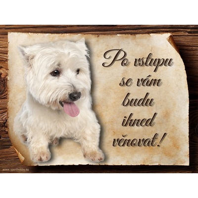 Sport hobby Cedulka Westík Po vstupu CP054 20 x 15 cm
