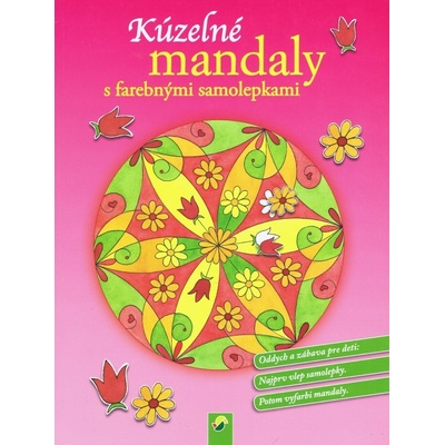 Kúzelné mandaly s farebnými samolepkami ružová
