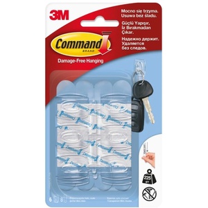 COMMAND ЗАКАЧАЛКА 3m command 6бр s ПРОЗРАЧНА (3530004)
