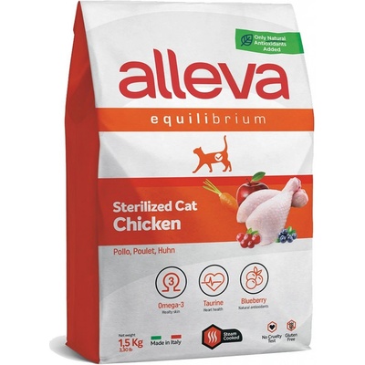Alleva Equilibrium cat chicken Sterilised 1,5 kg