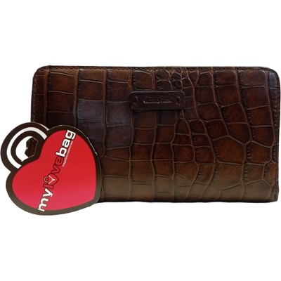 Gianni Conti Dámská kožená kroko 9498106 dark brown hnědá