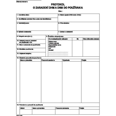 Igaz 676 Protokol o zaradení DHM a DNM A4