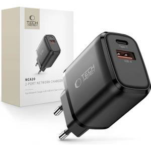Tech-Protect nca20 2-port network charger pd 20w / qc3.0 black (5906302330539)