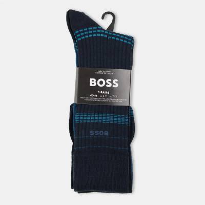 Boss Чорапи Boss 3 Pack Rib Stripe Socks - Dark Blue 401