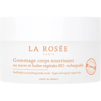 La Rosée Скраб за тяло с органични растителни масла, за многократно зареждане, 200 g