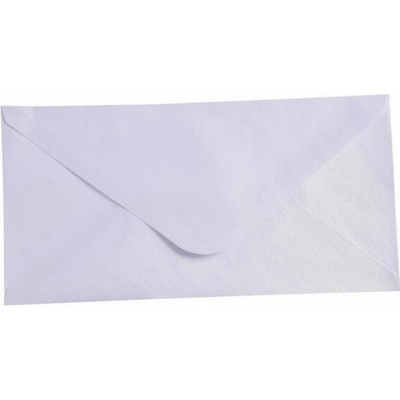 Obálka DL 11,2x21,9 cm metalická s ražbou bílá