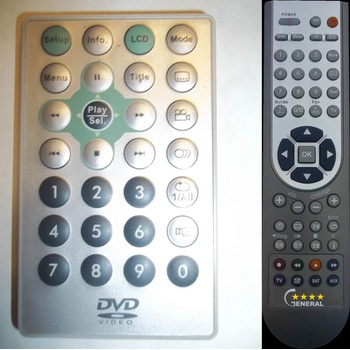 GENERAL MUSTEK MP72, MP76 - съвместимо дистанционно управление на марката General (MP72, MP76)