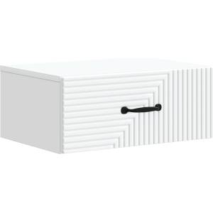vidaXL Спален шкаф с монтаж на стена с чекмедже Бяло 49 x 34, 5 x 20 см (898615)