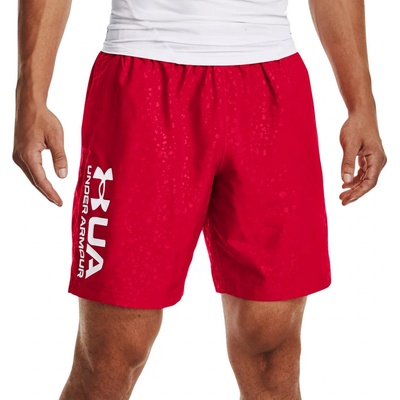 Under Armour UA Woven Emboss shorts červená
