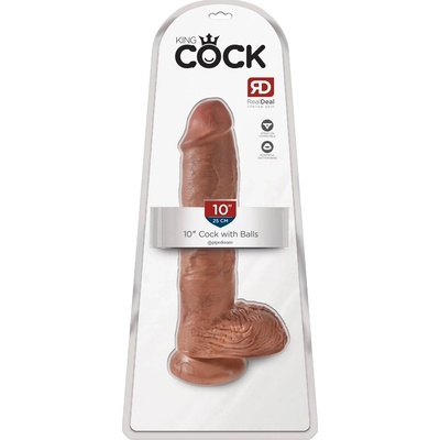 Pipedream King Cock anatomický model 25 cm tmavý PVC s prísavkou
