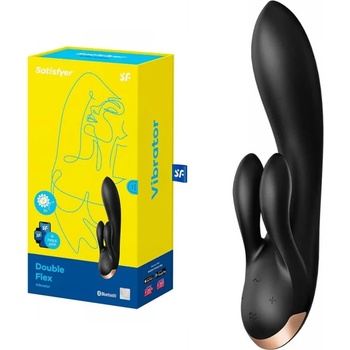 Гъвкав вибратор със смартфон контрол, 19, 5см. - Double Flex Black (SATISFY356)