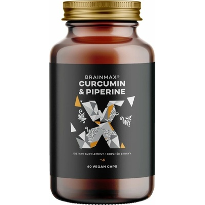 BrainMax Curcumin & Piperine 60 rostlinných kapslí