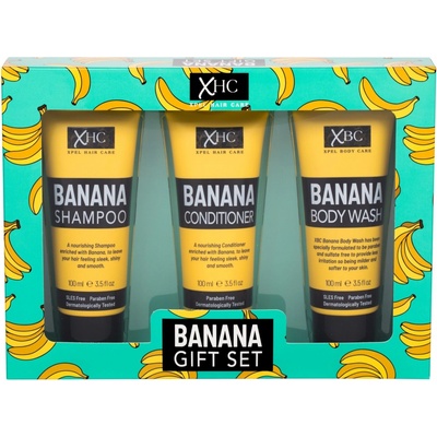 Xpel Banana šampon 100 ml + kondicioner 100 ml + sprchový gel 100 ml dárková sada