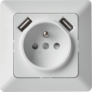 EMOS Домашен контакт с usb french 250v/16a (ems312)
