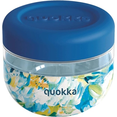 QUOKKA Буркан за храна Quokka Bubble - Blue Peonies, 500 ml (40124)