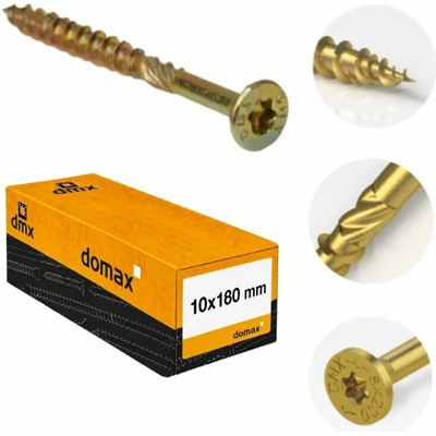 10x180mm 50ks Skrutky do dreva CS - zápustná hlava TORX Domax