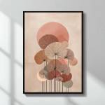 TopMebel " Pink Leaves" TopMebel картина в МДФ рамка 50x70cm