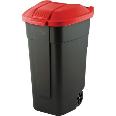 Keter REFUSE BIN O/W plastová nádoba na odpad 110 l čierna/červená 214126