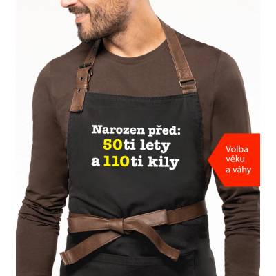Kariban HobbyTriko Zástěra k narozeninám Exclusive Narozen před.. Černošedá