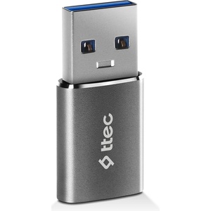 Ttec Преходник ttec - 2DK44UG, USB-A/Type-C, сив (8694470827797)